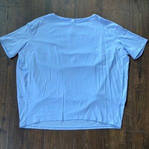 Lululemon Back In Action Shirt Pastel Blue Pima Cotton